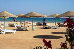 Red Sea - Safaga. Surf and Dive Lodge at Shams Beach Hotel. Beach.